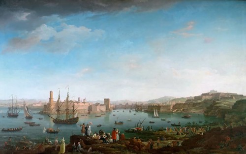 Claude Joseph Vernet (14 August 1714 - 3 December 1789), French painter, here his work, Port de