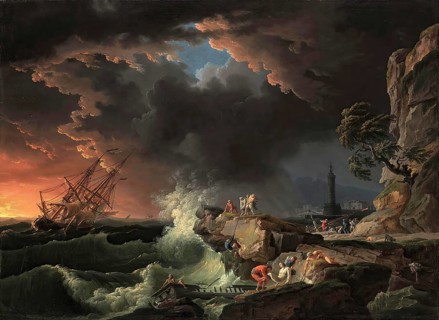 Claude Joseph Vernet (14 August 1714 - 3 December 1789), French painter, here his work, A shipwreck