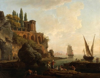 Claude Joseph Vernet (14 August 1714 - 3 December 1789), French painter, here his work, Imaginary