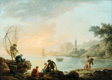 Claude Joseph Vernet (14 August 1714 - 3 December 1789), French painter, here his work, Fishers at