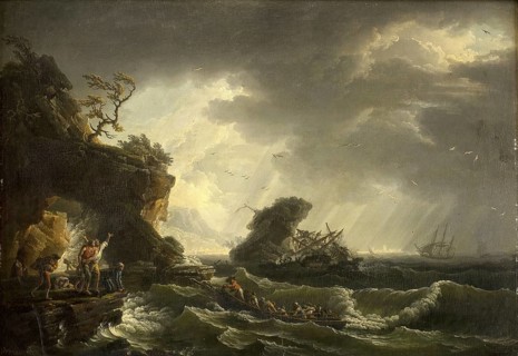 Claude Joseph Vernet (14 August 1714 - 3 December 1789), French painter, here his work, A Shipwreck