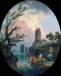 Claude Joseph Vernet (14 August 1714 - 3 December 1789), French painter, here his work, Paysage