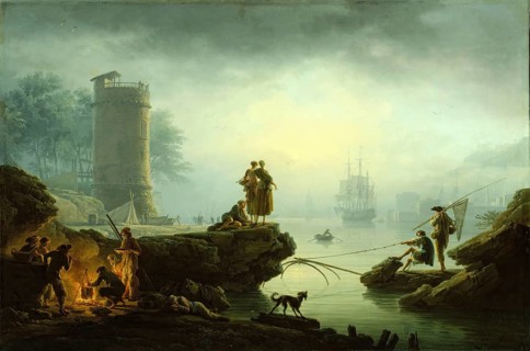 Claude Joseph Vernet (14 August 1714 - 3 December 1789), French painter, here his work, Morning