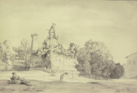 Claude Joseph Vernet (14 August 1714 - 3 December 1789), French painter, here his work, Tomb of the