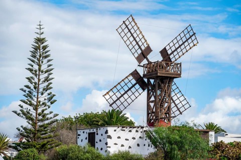 Historic windmill, Teguise, Lanzarote, Canary Islands, Spain