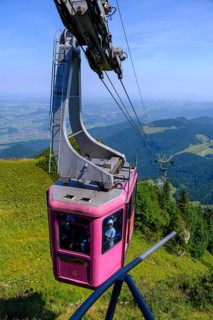 Hochfellnbahn, Gondel, am Hochfelln, Bergen, Chiemgau, Upper Bavaria, Bavaria, Germany