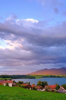 Forggensee, bei Dietringen, Ostallgäu, Swabia, Bavaria, Germany