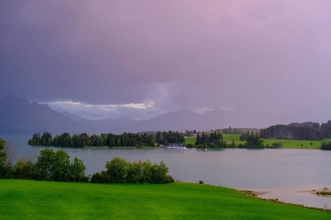 Forggensee, Illasbergsee, Ostallgäu, Swabia, Bavaria, Germany