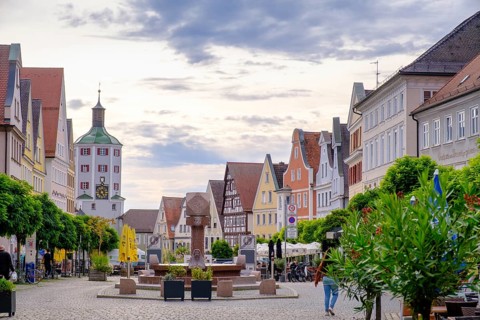 Marktplatz, Günzburg, Swabia, Bavaria, Germany
