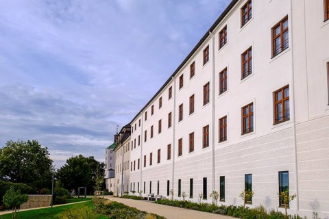 West facade, castle, Günzburg, Swabia, Bavaria, Germany