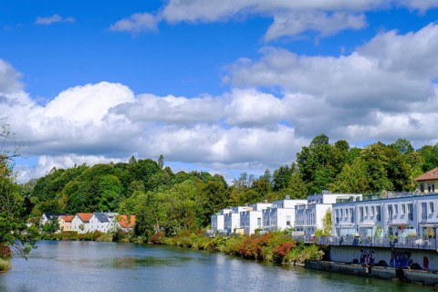 An der Iller, Kempten, Oberallgäu, Swabia, Bavaria, Germany