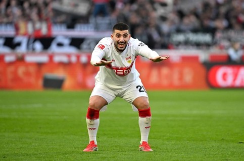 Deniz Undav VfB Stuttgart (26) Gesture Gesture angry, angry, disappointed, Football Bundesliga,
