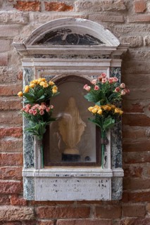 Adoration of Mary at a residential building, Venice, Veneto, Italy