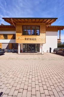 Town Hall, commercial buildings, alpine buildings, modern architecture, wood construction material,