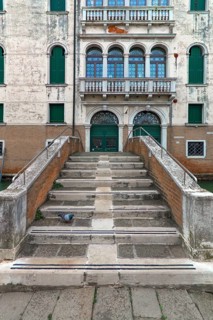 Private access bridge to a palace, Venice, Veneto, Italy