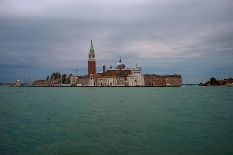 Isola di San Giorgio at dusk, Venice, Veneto, Italy