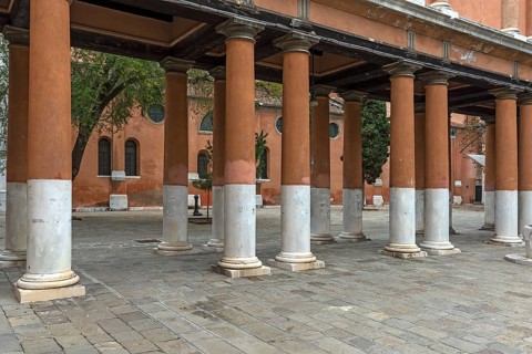 Arcade at Campo della Confraternita, Venice, Veneto, Italy