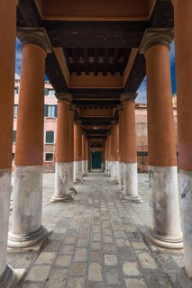 Arcade at Campo della Confraternita, Venice, Veneto, Italy