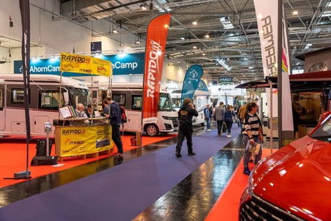 Reise und Camping exhibition, in Essen, motorhomes, motorhomes, North Rhine-Westphalia, Germany