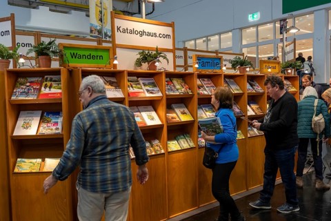 Travel and Camping trade fair, travel catalogs, in Essen, North Rhine-Westphalia, Germany