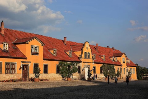Courtyard, Heidecksburg Castle, the former residence of the princes of Schwarzburg-Rudolstadt,