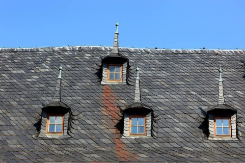 Roof detail, Ehemaliges Rittergut Schloss Kochberg near Großkochberg, Rudolstadt,