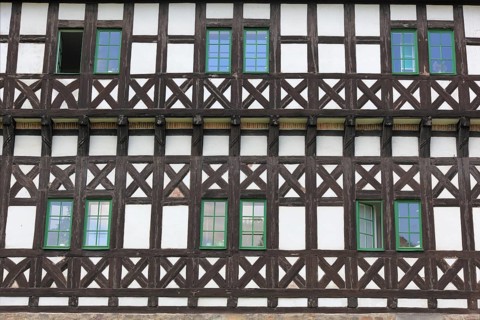 Timbered structure of the hunting lodge of the Counts of Schwarzenburg-Rudolstadt in Paulinzella,