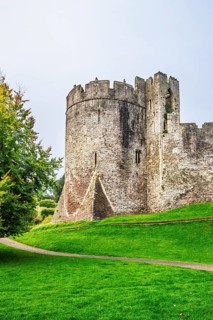 Chepstow Castle, River Wye, Chepstow, Monmouthshire, Wales, UK