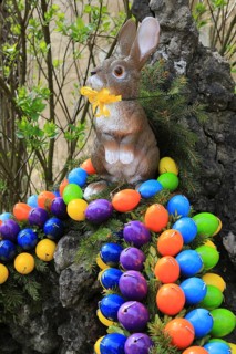 Easter fountain in Franconian Switzerland, Bamberg district, Upper Franconia, Bavaria, Germany,