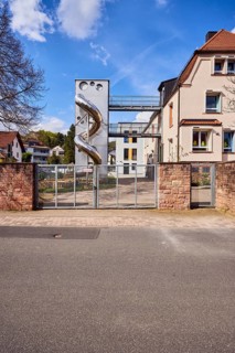 Catholic kindergarten St. Michael, slide, play equipment, commercial building, modern architecture,