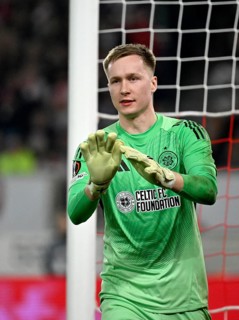 Goalkeeper Vijami Sinisaldo Celtic Glasgow FC (12) Gesture Gesture Football UEFA Europa League,