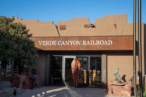 Clarkdale, Arizona - The Verde Canyon Railroad depot. Originally built to serve copper mines, the