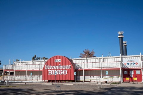 Surprise, Arizona - Riverboat Bingo, a bingo hall designed as a riverboat. The 750-seat facility is