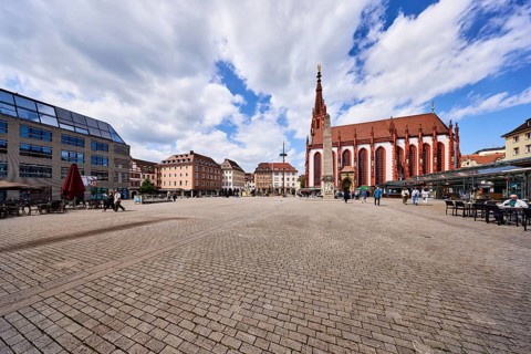 Marienkapelle, chapel, Gothic style, square, general architecture, modern buildings, residential