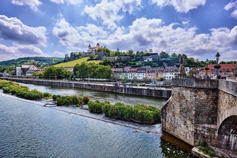 River Main, barrage, Old Main Bridge, pedestrian bridges, bridge, pedestrian zone, general