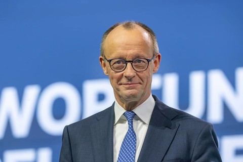 38th Federal Party Congress of the CDU of Germany in Stuttgart. Federal Chancellor Friedrich Merz