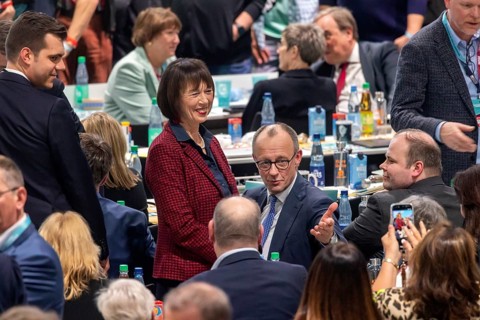 38th Federal Party Congress of the CDU of Germany in Stuttgart. Reelection of party leader