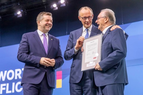 38th Federal Party Congress of the CDU of Germany in Stuttgart. Federal Chancellor Merz says