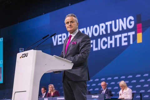 38th Federal Party Congress of the CDU of Germany in Stuttgart. Greetings from Dr. Frank Nopper,