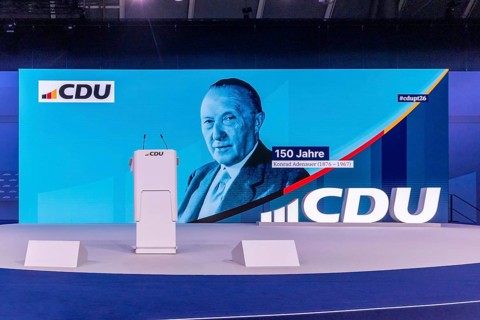 38th party congress of the CDU of Germany in Stuttgart. Federal Chancellor Friedrich Merz was