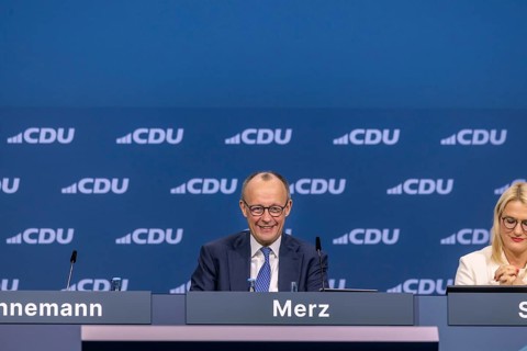 38th Federal Party Conference of the CDU in Stuttgart. Friedrich Merz (Member of the Bundestag,