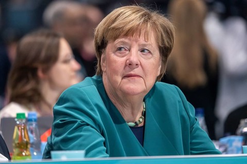 38th Federal Party Congress of the CDU of Germany in Stuttgart. Portrait of Angela Merkel.