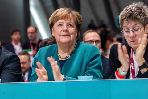 38th Federal Party Congress of the CDU of Germany in Stuttgart. Angela Merkel, Annegret