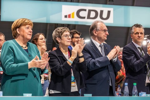 38th Federal Party Congress of the CDU of Germany in Stuttgart. Angela Merkel, Annegret