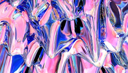 A captivating abstract design featuring a vibrant blend of pink and blue colors. The swirling