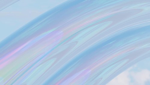 A beautiful abstract image featuring an iridescent wave with pastel colors flowing across a light