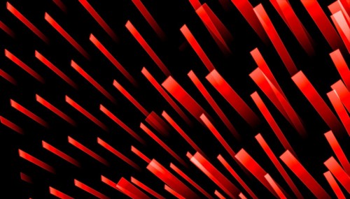 Dynamic red lines on a black backdrop create an abstract and futuristic visual. The sharp diagonal