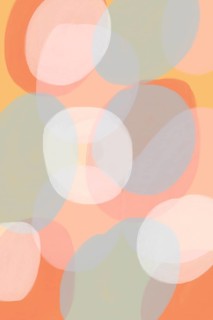 This illustration features overlapping pastel circles creating a soothing abstract background.