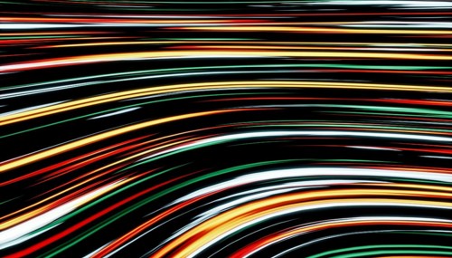 A vibrant 3D render showcasing dynamic, colorful waves in motion This abstract design evokes the