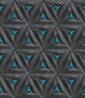 This 3D geometric pattern features an abstract design, perfect for contemporary wallpaper and